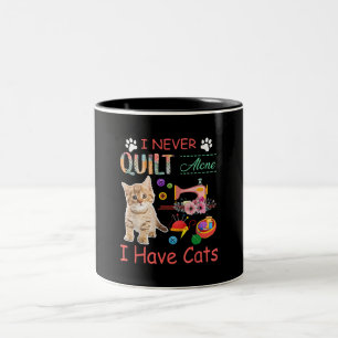 Ik heb nooit alleen een kattendoek... tweekleurige koffiemok