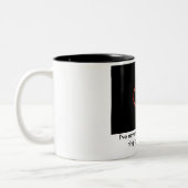 Ik heb nooit de rode ring van de dood. tweekleurige koffiemok (Links)