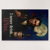"Ik heb nooit Drink… Wijn" Vampire Horror Humor Legpuzzel (Horizontaal)