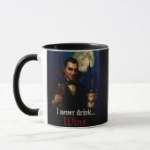 "Ik heb nooit Drink… Wijn" Vampire Horror Humor Mok (Links)