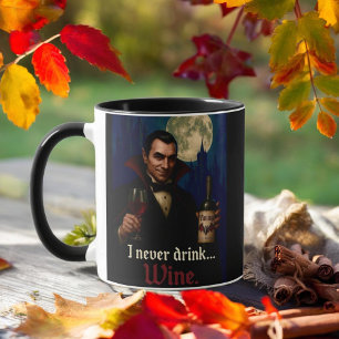 "Ik heb nooit Drink… Wijn" Vampire Horror Humor Mok