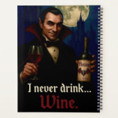 "Ik heb nooit Drink… Wijn" Vampire Horror Humor Planner (Achterkant)