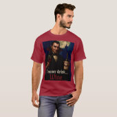 "Ik heb nooit Drink… Wijn" Vampire Horror Humor T-shirt (Voorkant volledig)