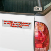 Ik heb nooit een fotografisch geheugen ontwikkeld bumpersticker (Op Truck)