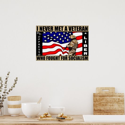 Ik heb nooit een veteraan ontmoet die voor het soc poster (Keuken)