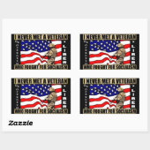 Ik heb nooit een veteraan ontmoet die voor het soc rechthoekige sticker (Vel)