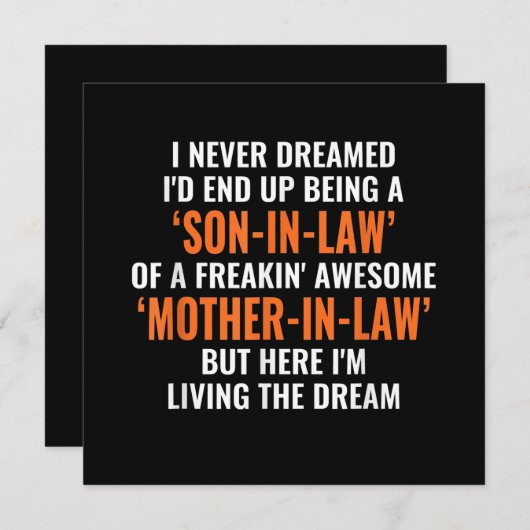 Ik heb nooit gedacht dat ik uiteindelijk een zoon  feestdagenkaart (Voorkant / Achterkant)