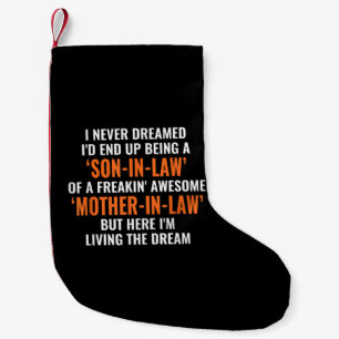 Ik heb nooit gedacht dat ik uiteindelijk een zoon  kleine kerstsok