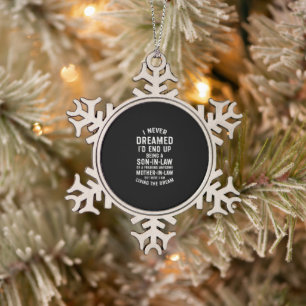 Ik heb nooit gedroomd dat ik uiteindelijk een zoon tin sneeuwvlok ornament