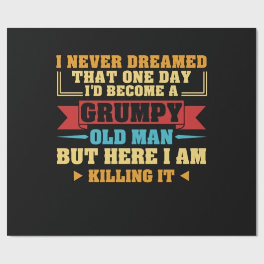 Ik heb nooit gedroomd dat op een dag een rommelige cadeaupapier (Vlak)