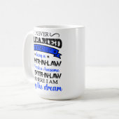 Ik heb nooit gedroomd, dochter in de wet, priester koffiemok (Voorkant links)