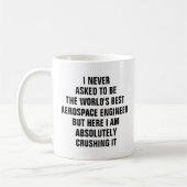 Ik heb nooit gevraagd om de beste aerospace engi t koffiemok (Links)