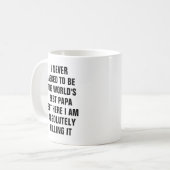 Ik heb nooit gevraagd om de beste papa ter wereld  koffiemok (Voorkant links)