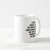 Ik heb nooit gevraagd om de beste wereld te zijn. koffiemok (Voorkant rechts)