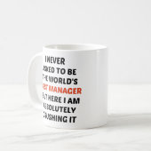 Ik heb nooit gevraagd om 's werelds beste manager  koffiemok (Voorkant links)