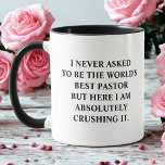 Ik heb nooit gevraagd om 's werelds beste pastoor  mok<br><div class="desc">Grappige koffie mok met gezegde "Ik heb nooit gevraagd om 's werelds beste pastoor te zijn, maar hier ben ik absoluut verpletterend het." Grappige unieke Idee Cup Gift voor de beste Pastor grootste Pastor, perfect voor elke verjaardag, Kerstmis, viering of gewoon omdat je je geliefde moet vertellen hoeveel je geeft...</div>