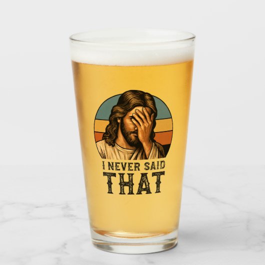 Ik heb nooit gezegd dat Jezus Christelijk grappig Glas (Voorkant gevuld)