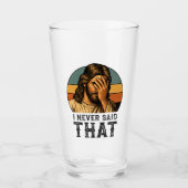 Ik heb nooit gezegd dat Jezus Christelijk grappig Glas (Voorkant)