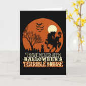 Ik Heb Nooit Halloween's Verschrikkelijke Paard Ge Kaart (Gele Bloem)