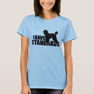Ik heb normen - standaardpoodle silhouet t-shirt