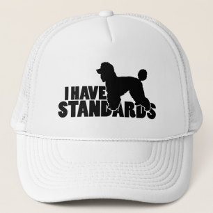 Ik heb normen - standaardpoodle silhouet trucker pet