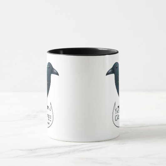 "Ik heb nu Cawfee nodig" Cute Caffeined Crow Mok (Midden)