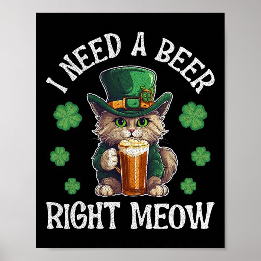 Ik heb nu een biertje nodig, Cat GL St Patricks Da Poster (Voorkant)