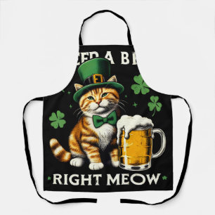 Ik heb nu een biertje nodig, Cat St. Patrick's Day Schort