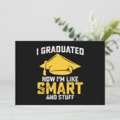 Ik heb nu gestudeerd als slim en domme Afstuderen Kaart (Staand voorkant)