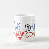 Ik heb nu koffie, grappige handgeschreven koffiemok (Center)