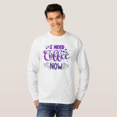 Ik heb nu koffie nodig Basic T-shirt met lange mou (Voorkant volledig)