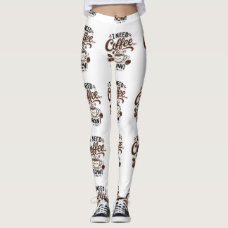 Ik Heb Nu Koffie Nodig Grappige Koffie Leggings