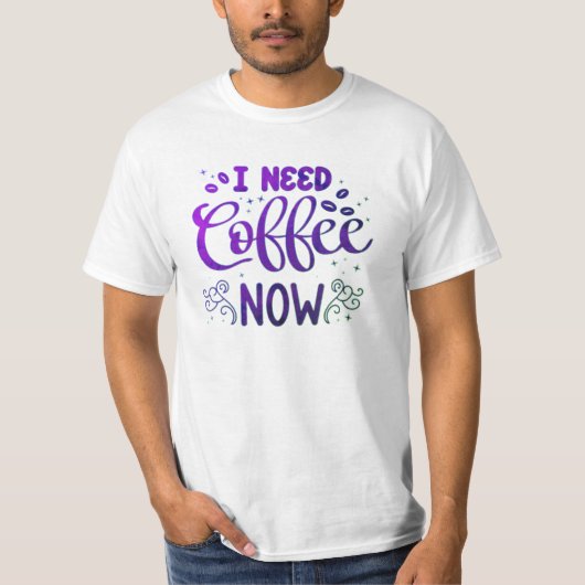 Ik heb nu koffie nodig Heren Value T-shirt – Freef (Voorkant)