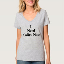 Ik Heb Nu Koffie Nodig Koffie V-Hals T-shirt