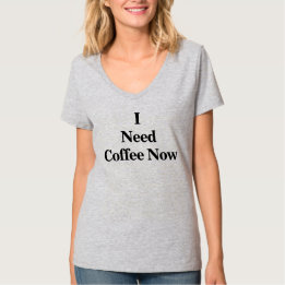Ik Heb Nu Koffie Nodig Koffie V-Hals T-shirt