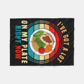 Ik Heb Nu Veel Op Mijn Bord Grappige Thanksgiving Fleece Deken (Voorkant (Horizontaal))