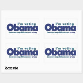 Ik heb OBAMA gestemd Rechthoekige Sticker (Vel)