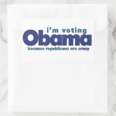 Ik heb OBAMA gestemd Rechthoekige Sticker (Tas)