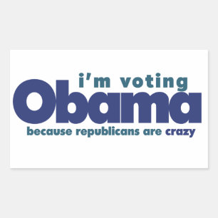 Ik heb OBAMA gestemd Rechthoekige Sticker