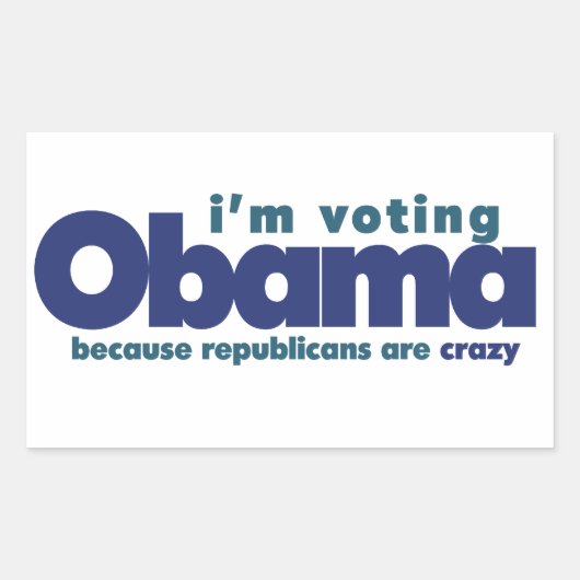 Ik heb OBAMA gestemd Rechthoekige Sticker (Voorkant)