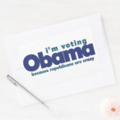 Ik heb OBAMA gestemd Rechthoekige Sticker (Envelop)