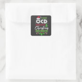 Ik heb obsessieve kerstziekte gehad vierkante sticker (Tas)