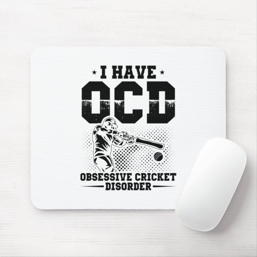 Ik heb OCD | Cricket Player Gift Idee Muismat (Met muis)