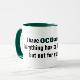 Ik heb OCD en ADD Typografie Mok