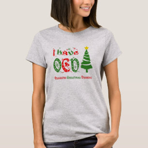Ik heb OCD Obsessief-Kerststoornis Kleur T-shirt
