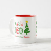 Ik heb OCD Obsessief-Kerststoornis Kleur Tweekleurige Koffiemok (Voorkant links)