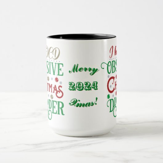 Ik heb OCD: Obsessieve Christmas Disorder grappig Mok (Midden)