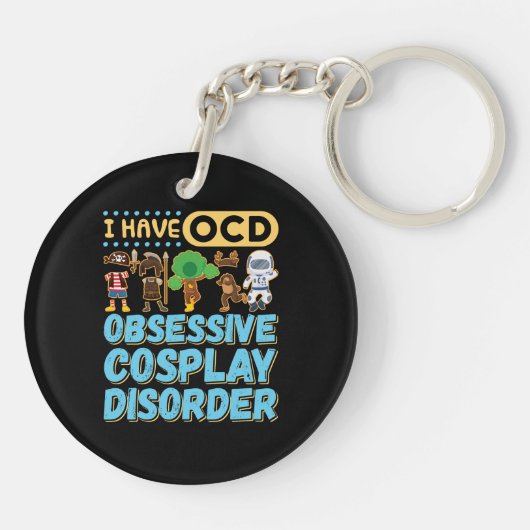 Ik heb OCD obsessieve Cosplay-stoornis Sleutelhanger (Achterkant)