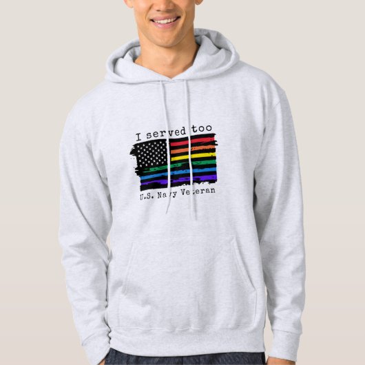 "Ik heb ook gediend" Hoodie US Navy Veteran (Voorkant)