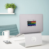 "Ik heb ook gediend" LGBTQ Army Veteran sticker (Laptop op bureau)
